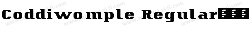 Coddiwomple Regular字体转换